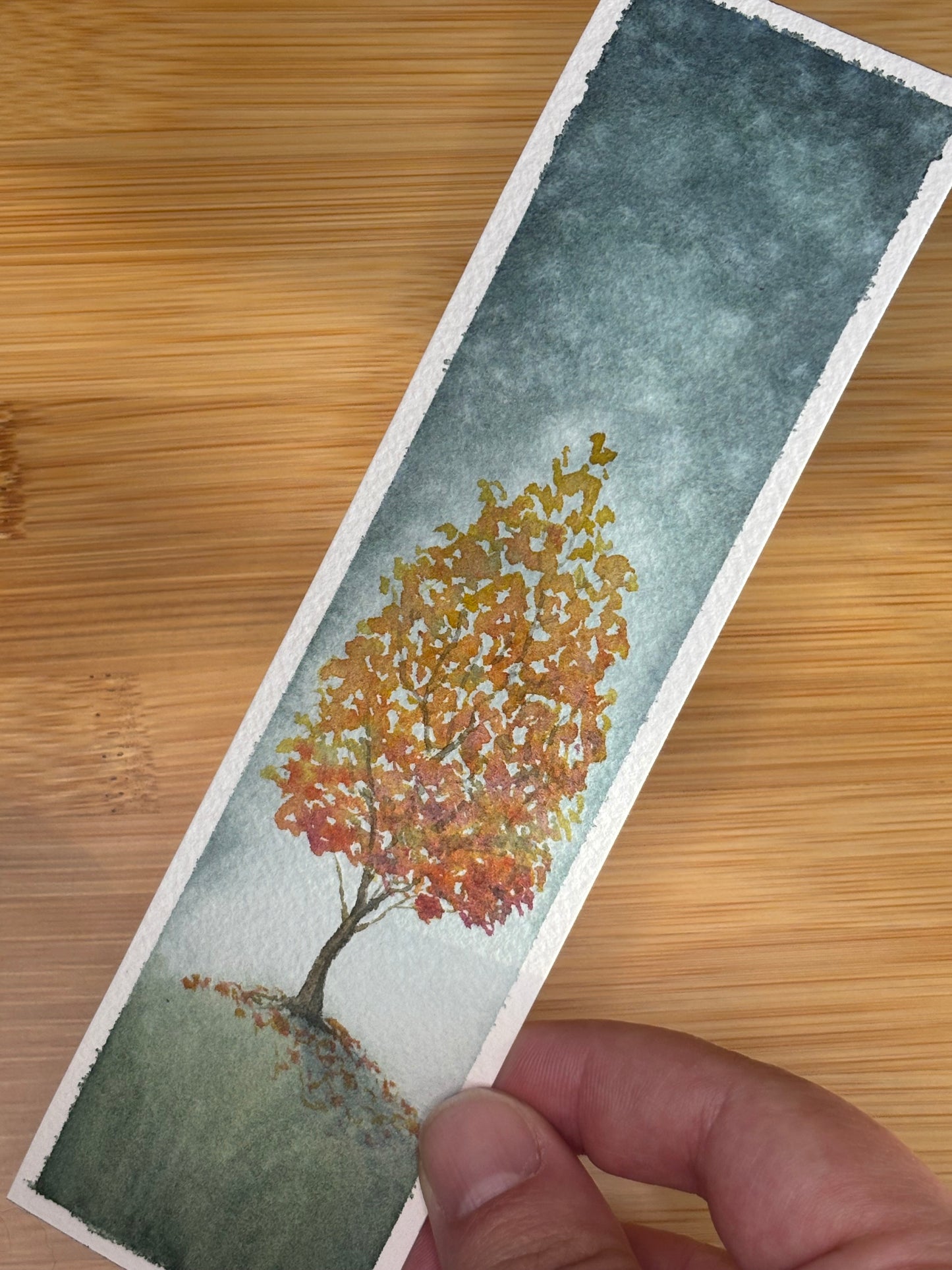Stormy Watercolor Bookmark
