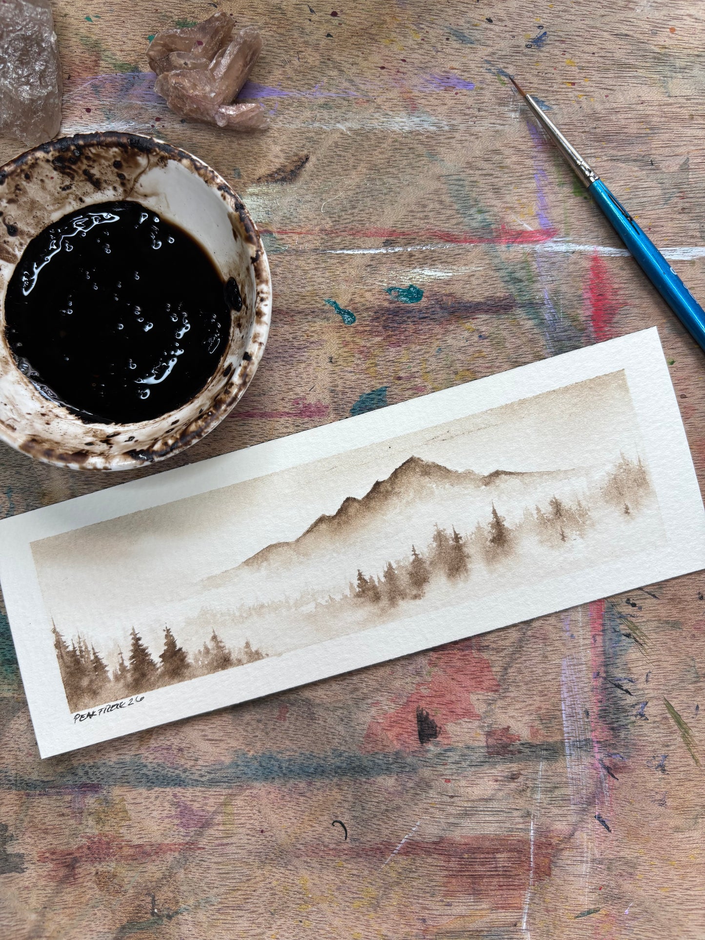 Tranquility Walnut Ink Bookmark