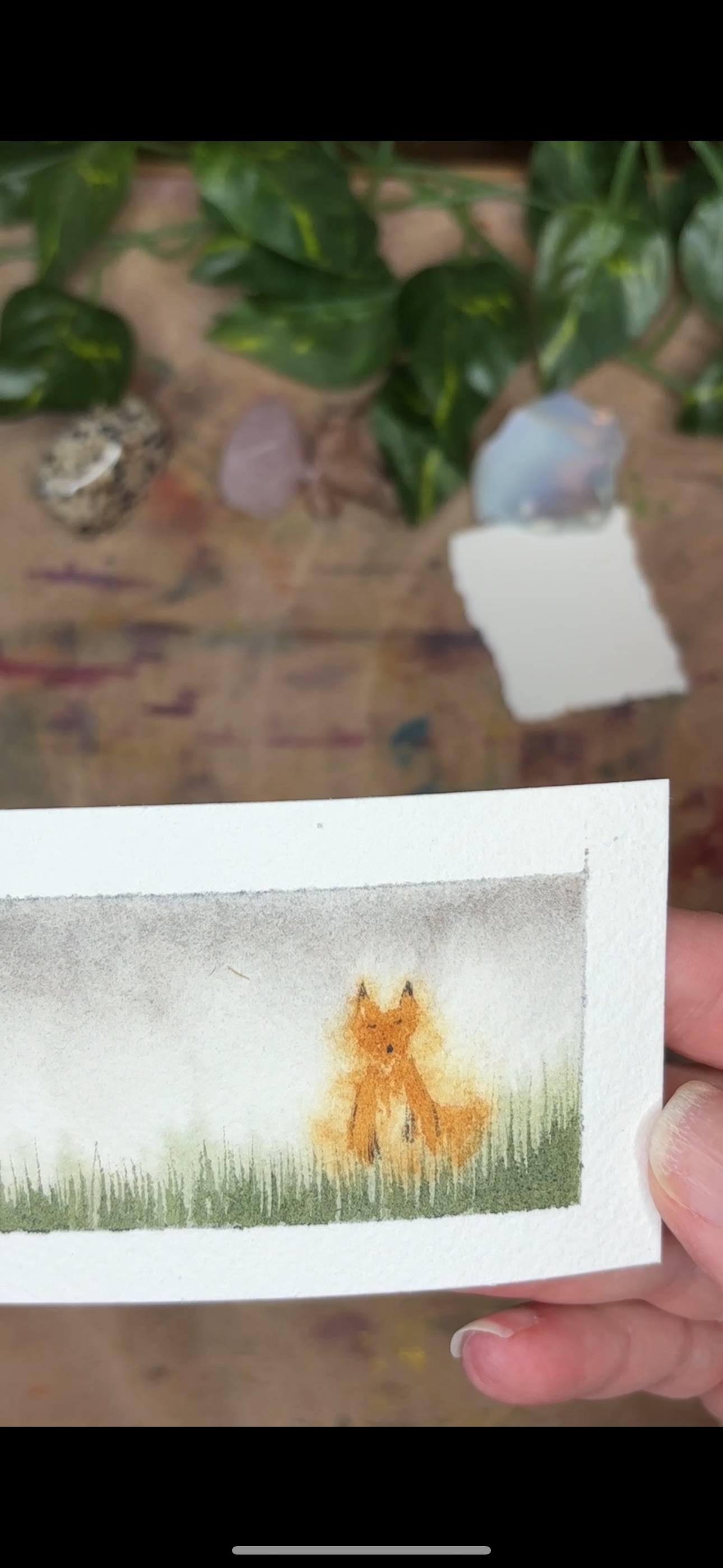 Zero Fox Given Watercolor Bookmark