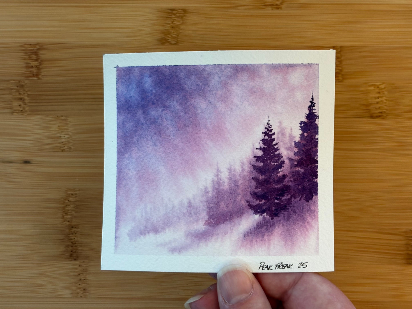 Purple Forest Mini Watercolor