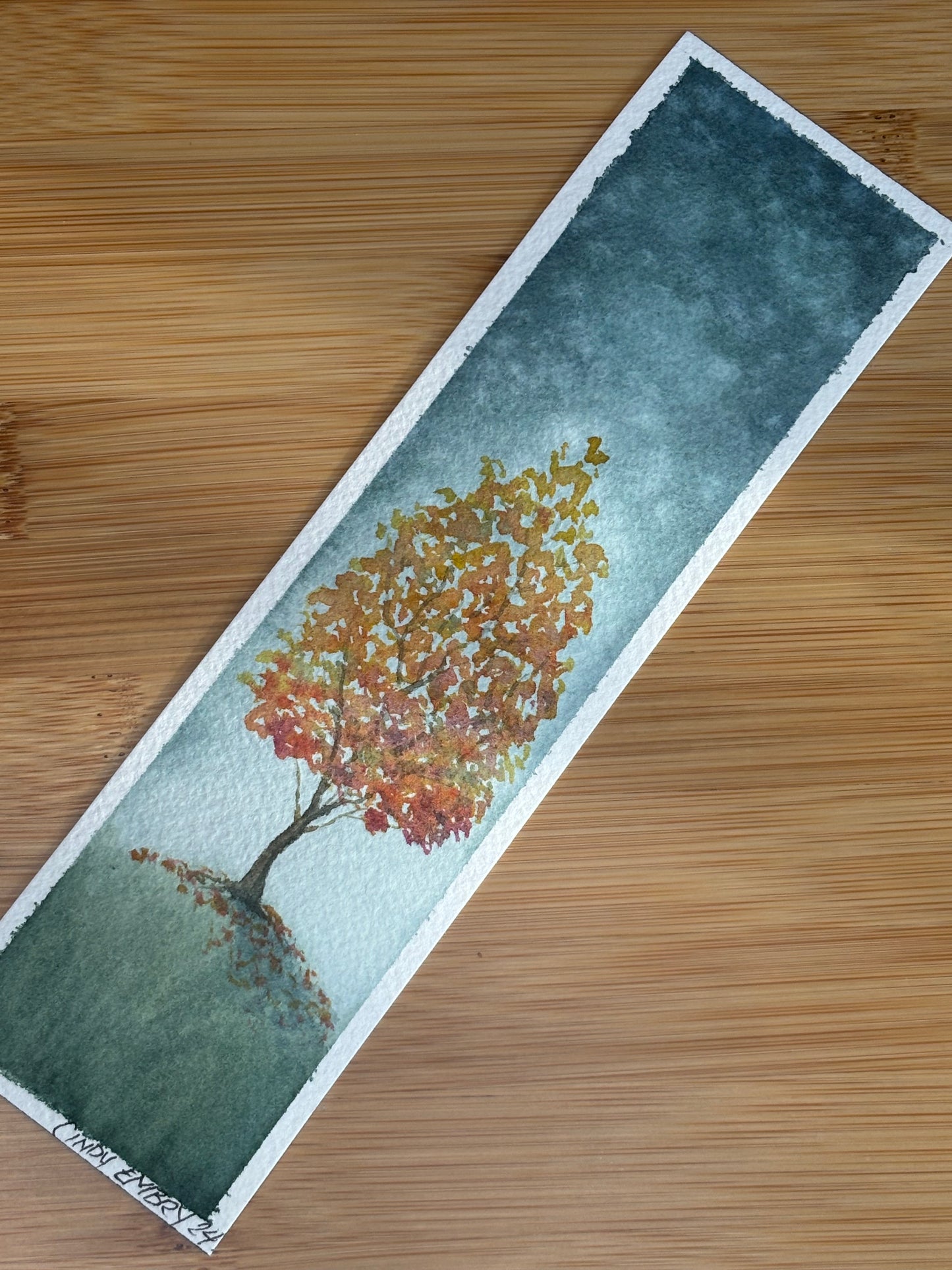 Stormy Watercolor Bookmark