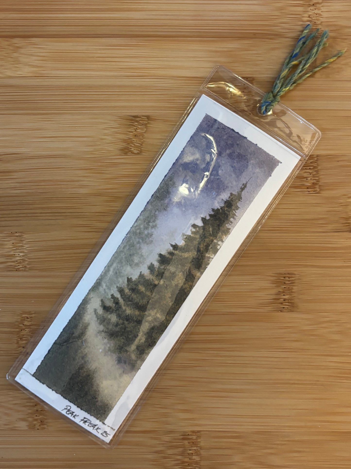 Trail Run Watercolor Bookmark