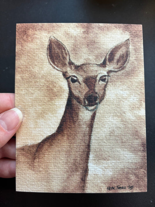 PRINT - Delores Walnut Ink Painting