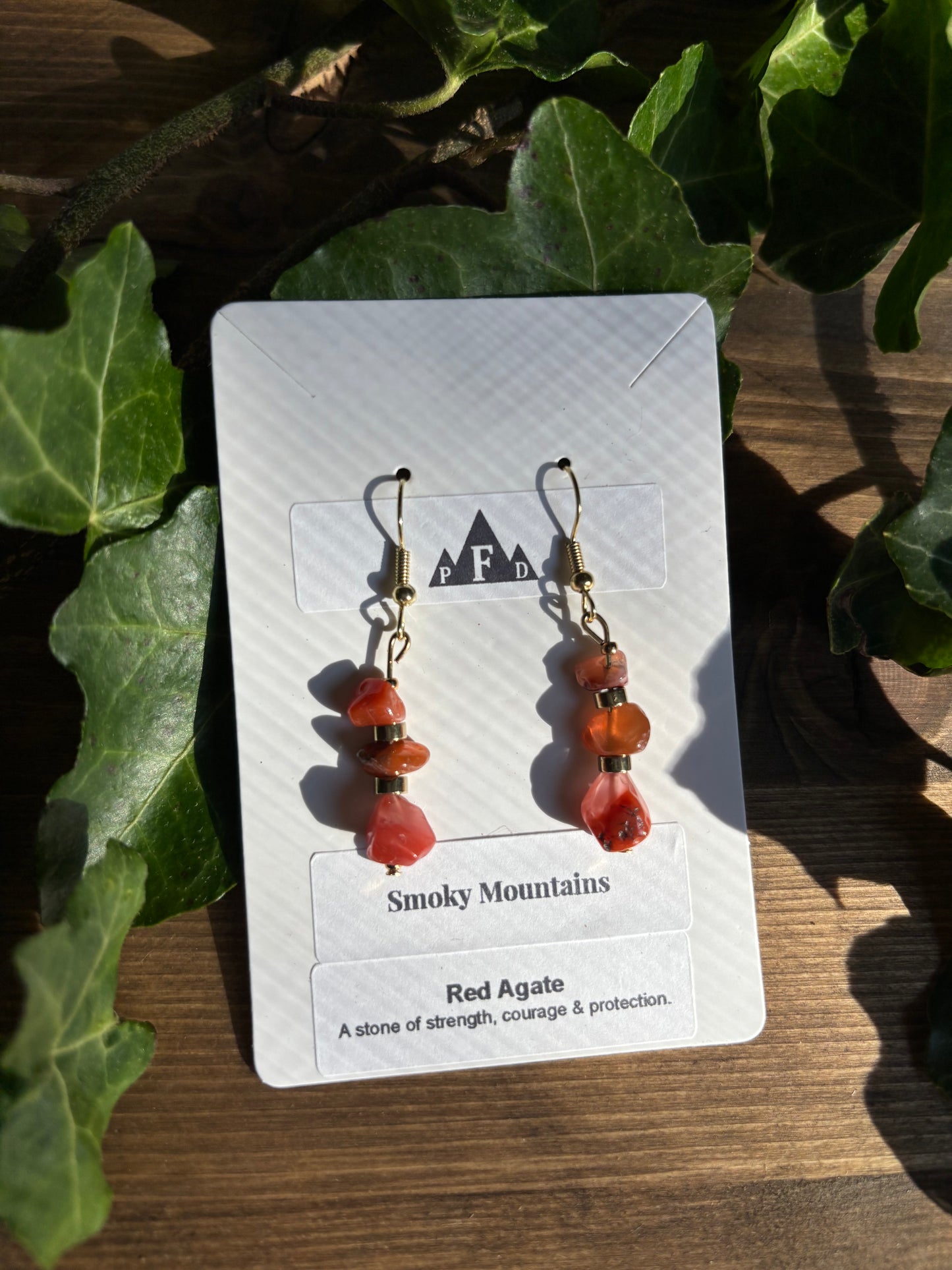 Smoky Mountains Reg Agate Earrings