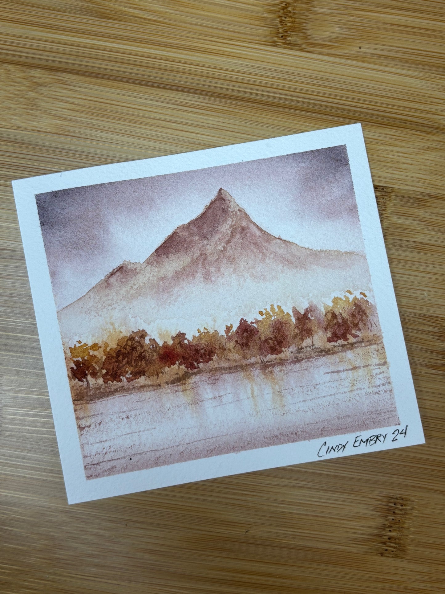 Fall Memory Mini Watercolor Painting