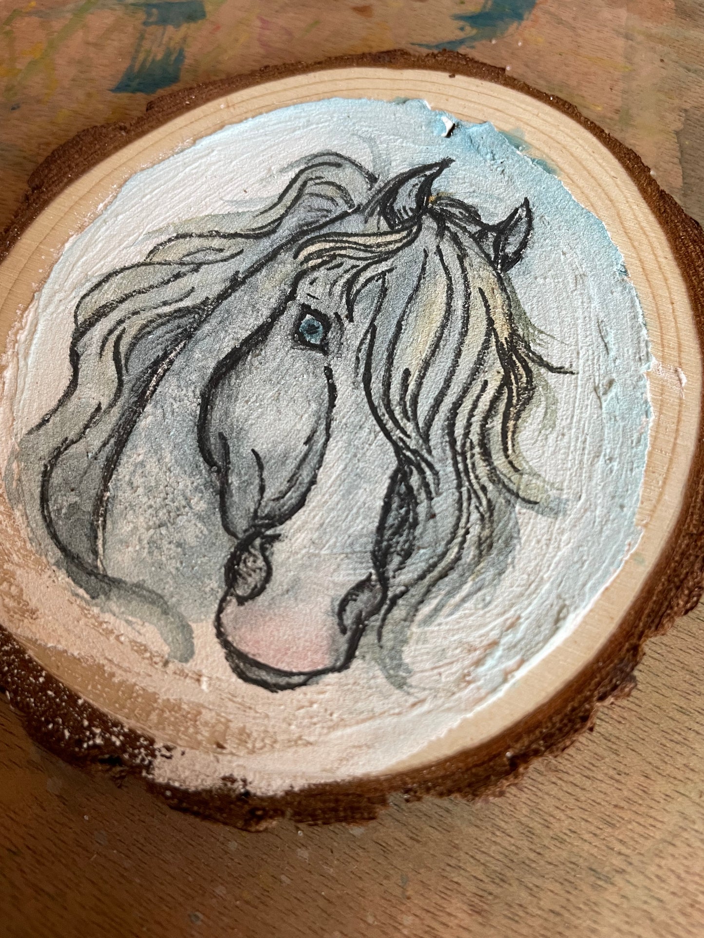 Gray Horse Wood Disc